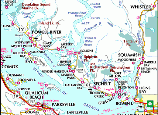 Breaking News Today – Sunshine Coast Canada Map