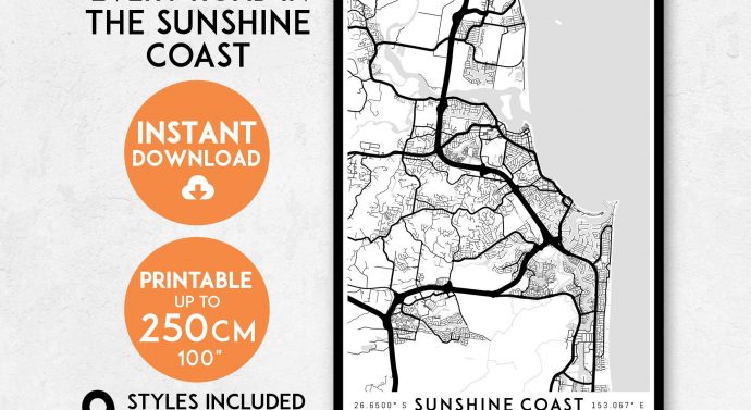 Queensland Map – Sunshine Coast